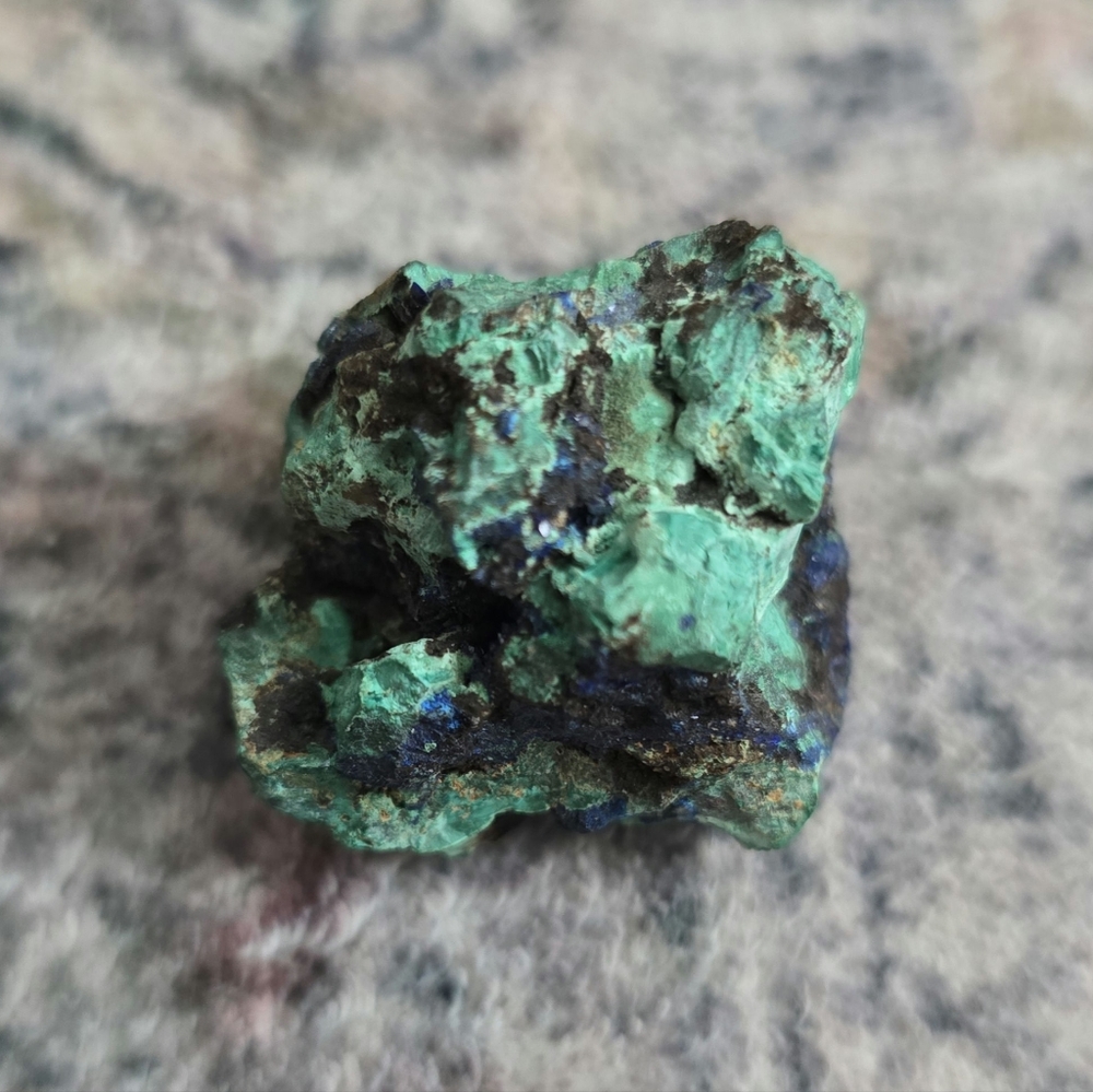 Natural Azurite Malachite Geode Quartz Crystal